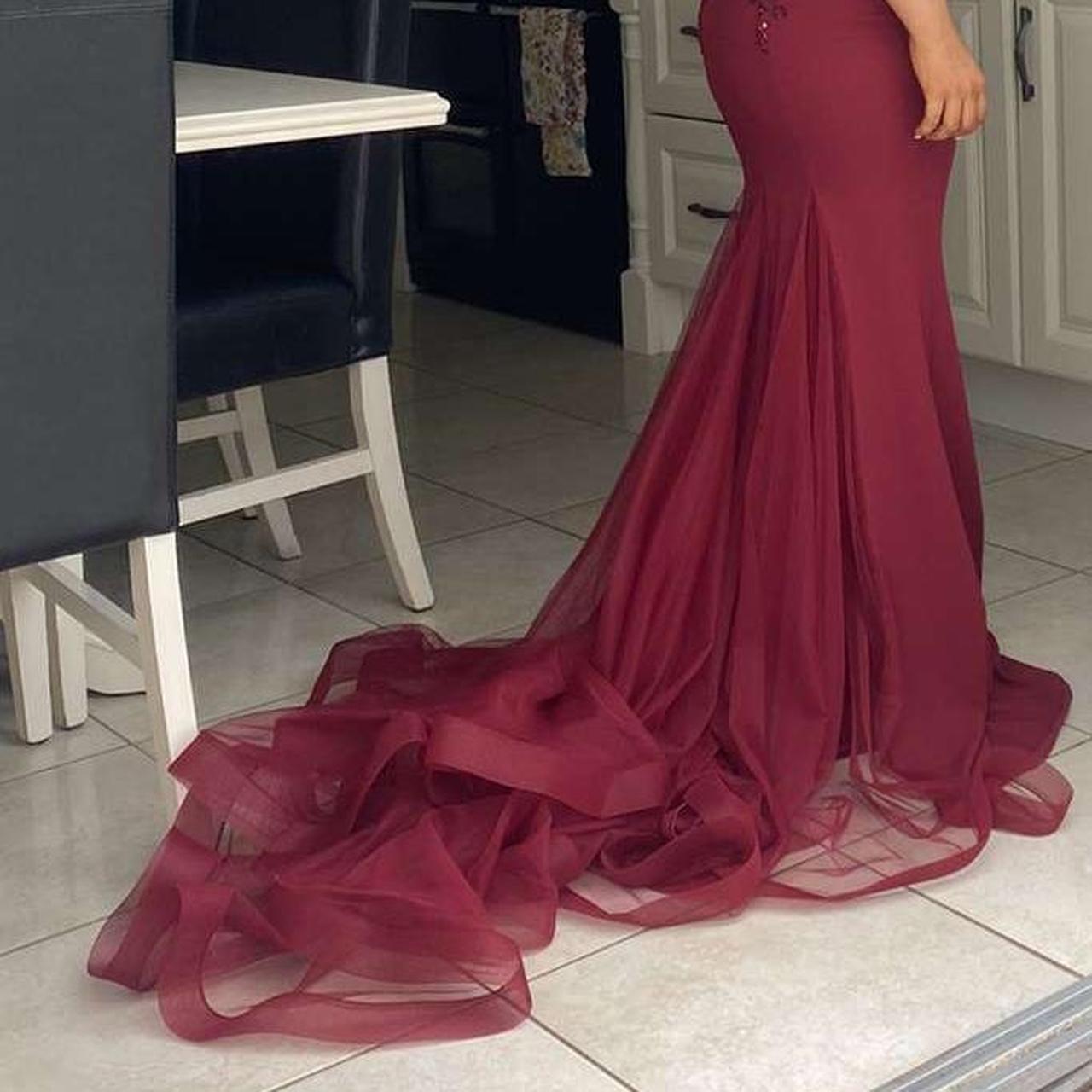Burgundy formal / debs dress Size 12 Selling... Depop