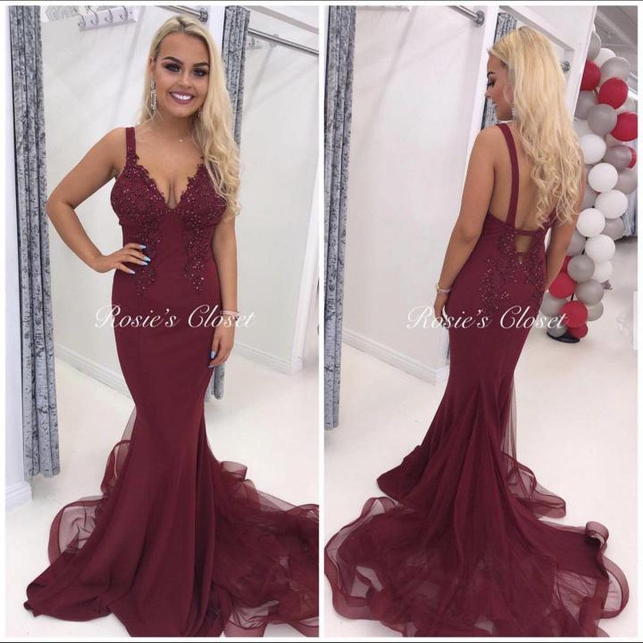 Burgundy formal / debs dress Size 12 Selling... Depop