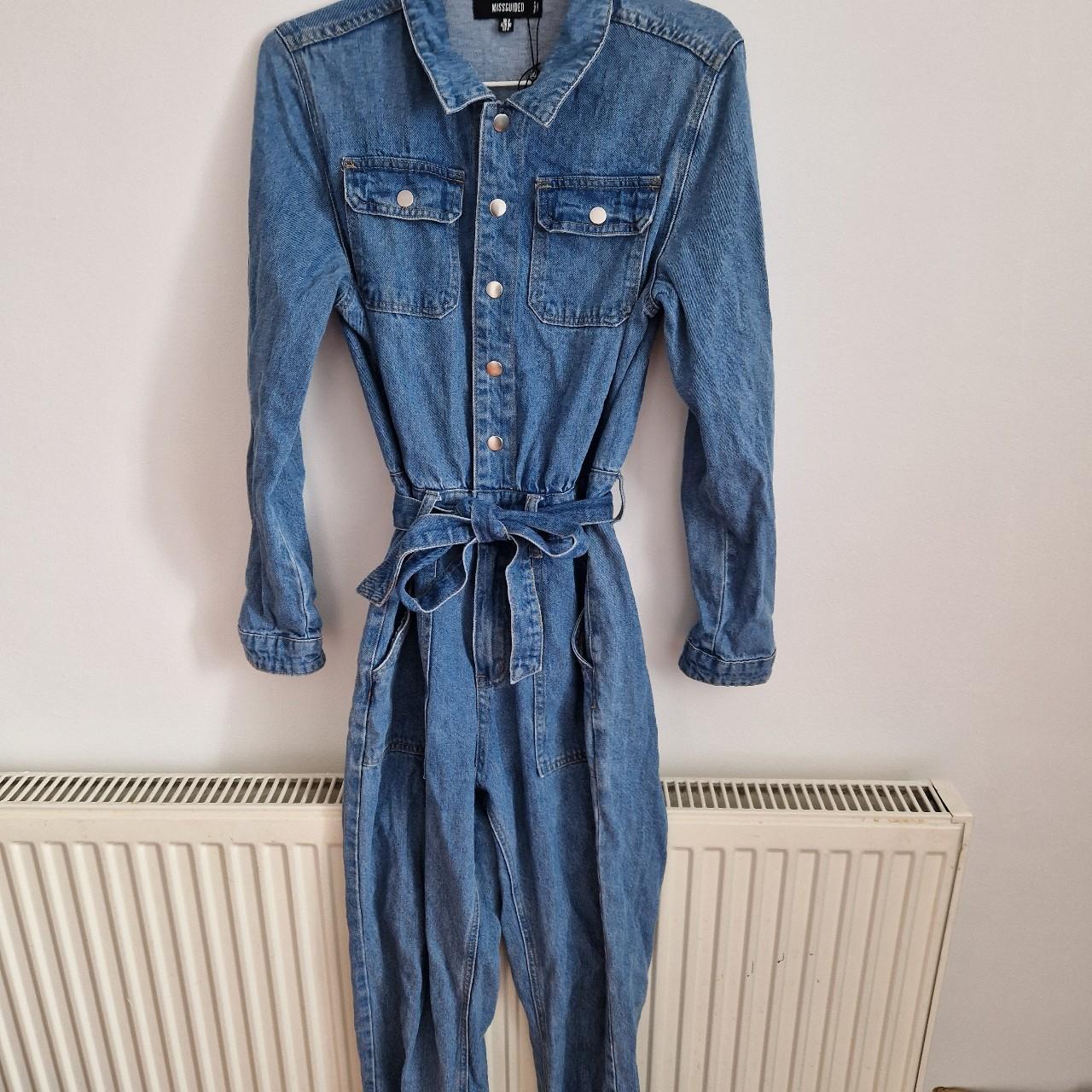 Missguided denim jumpsuit