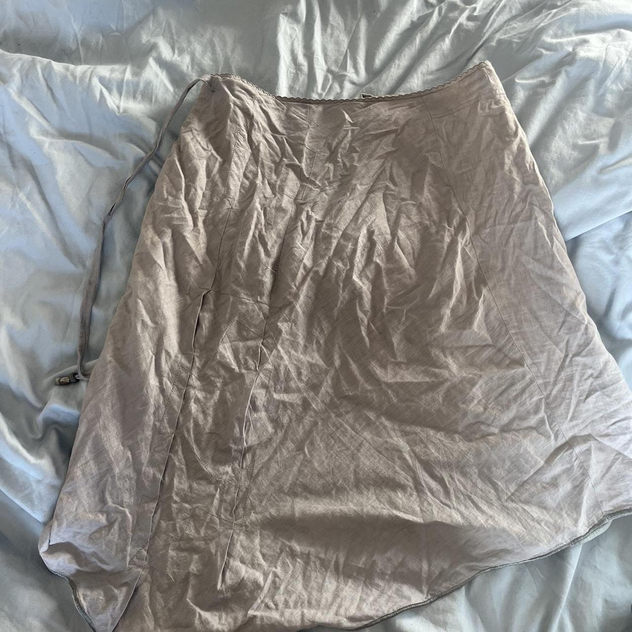 Vintage grey and blue cargo style skirt. Fits a size... - Depop
