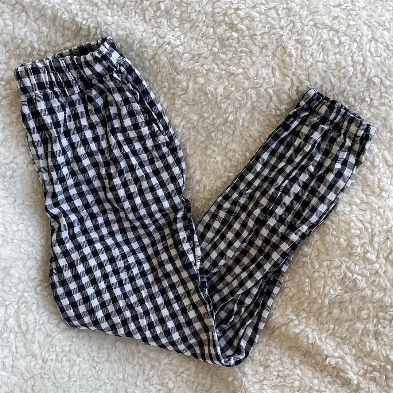 Gingham print pants, thrifted size small - Depop