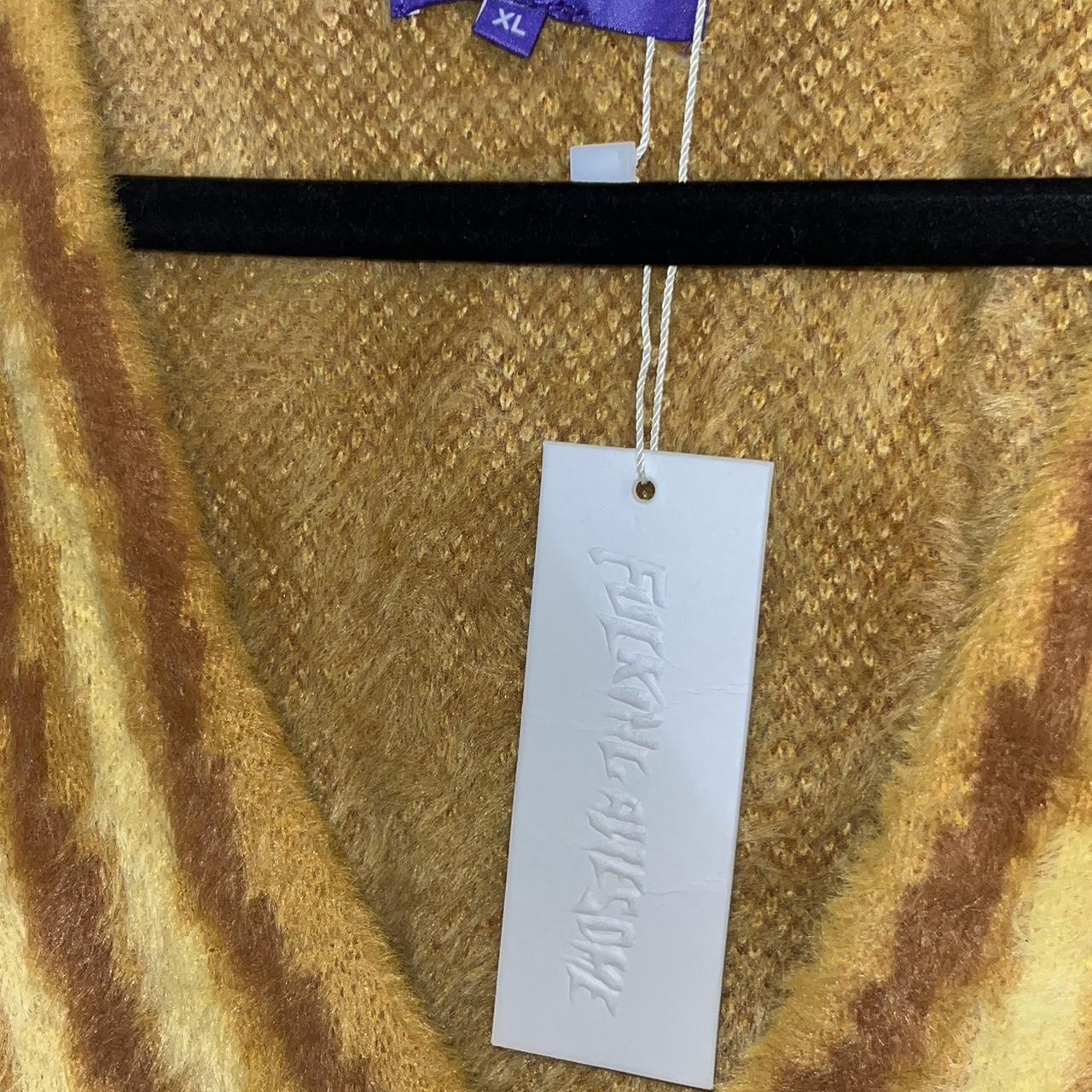 Fucking Awesome Acid Hairy Cardigan Camel... - Depop