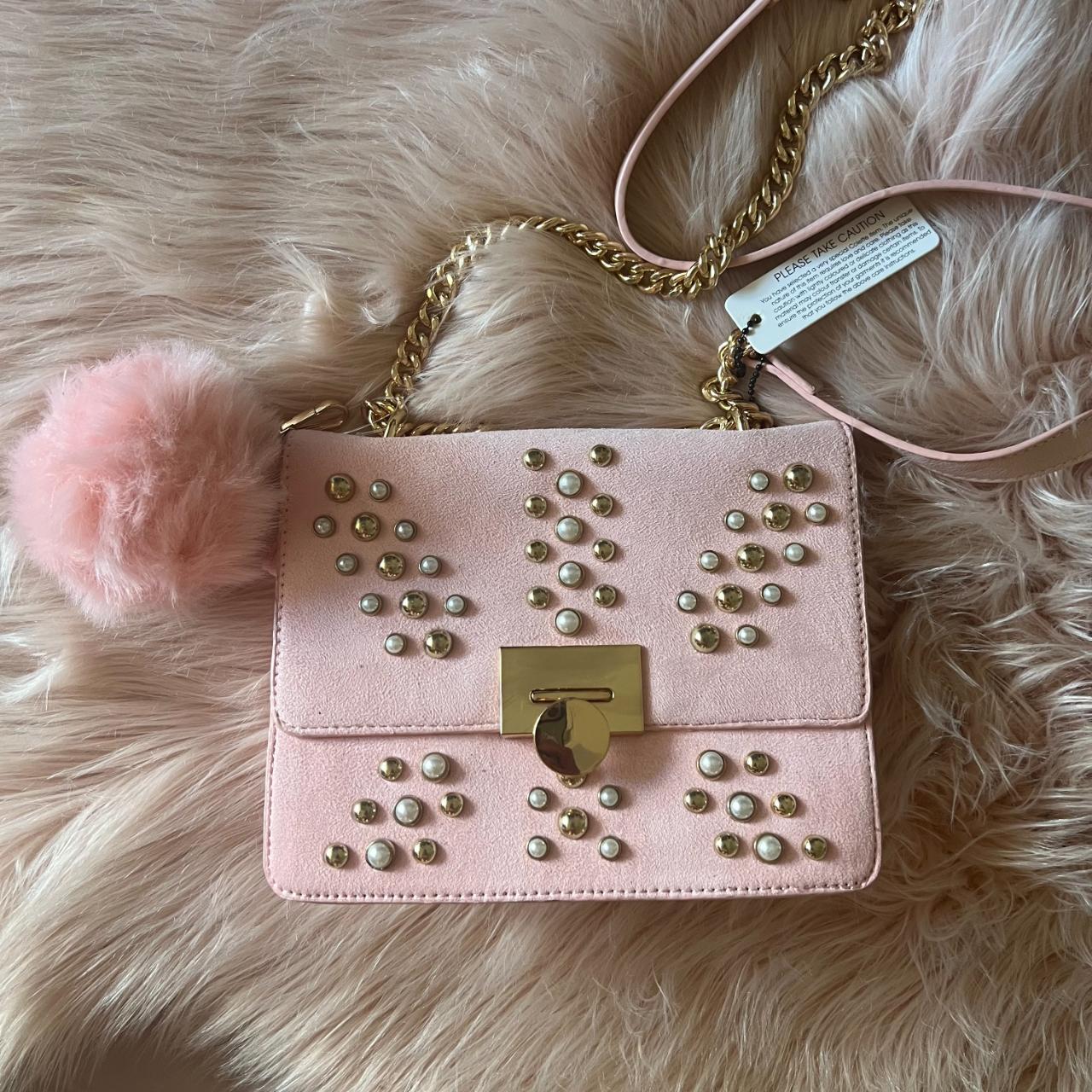 Colette Hayman pastel pink velvet hand bag with Depop