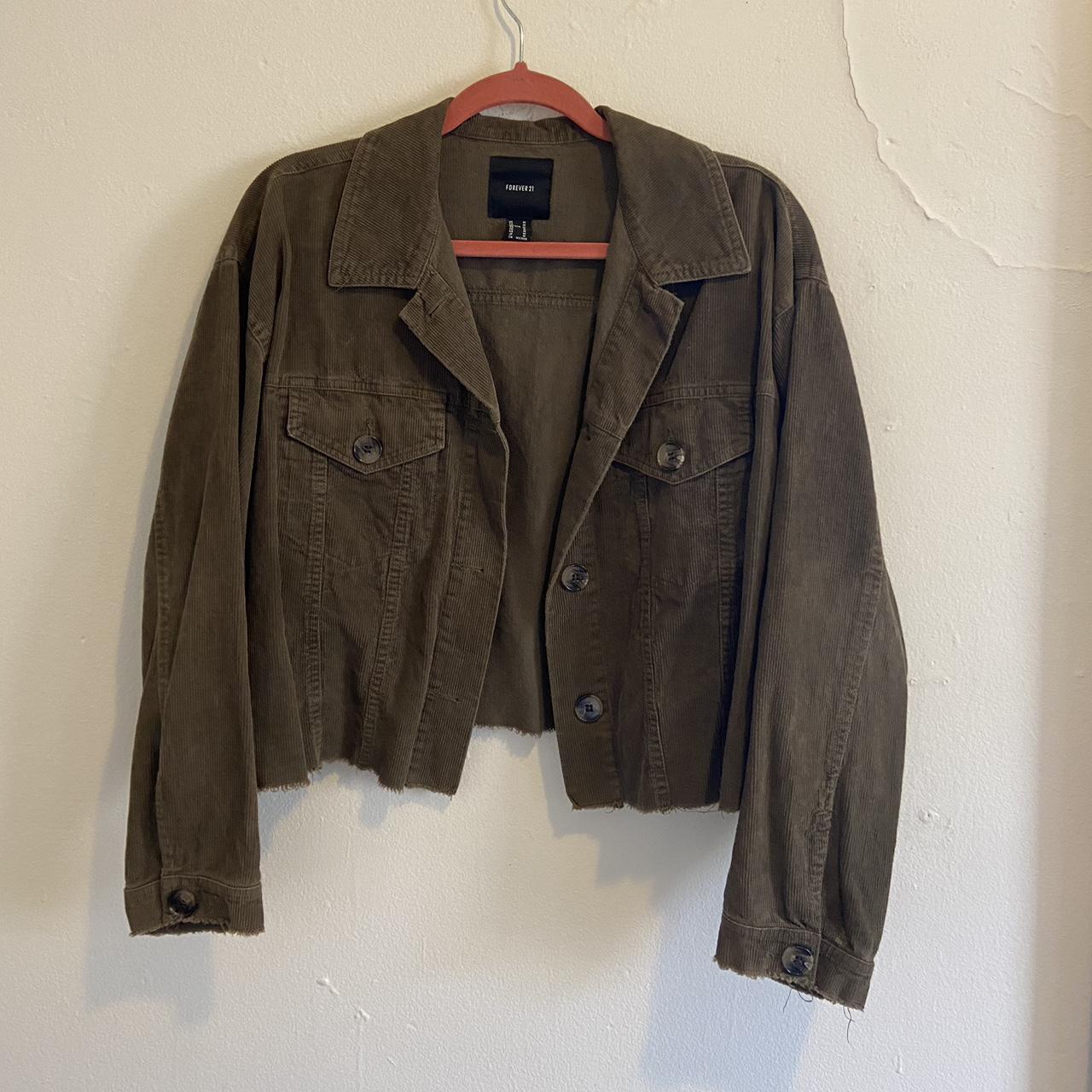 Forever21 Green Corduroy Shacket Size... - Depop