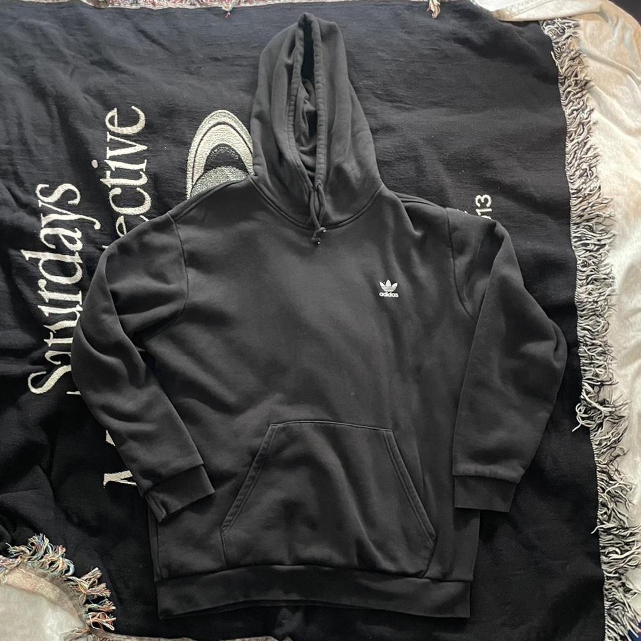Adidas black hoodie XL No damage - Depop