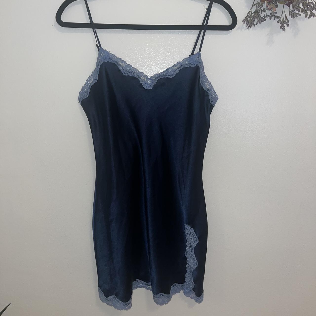 Victoria's Secret Women's Navy and Blue Dress | Depop