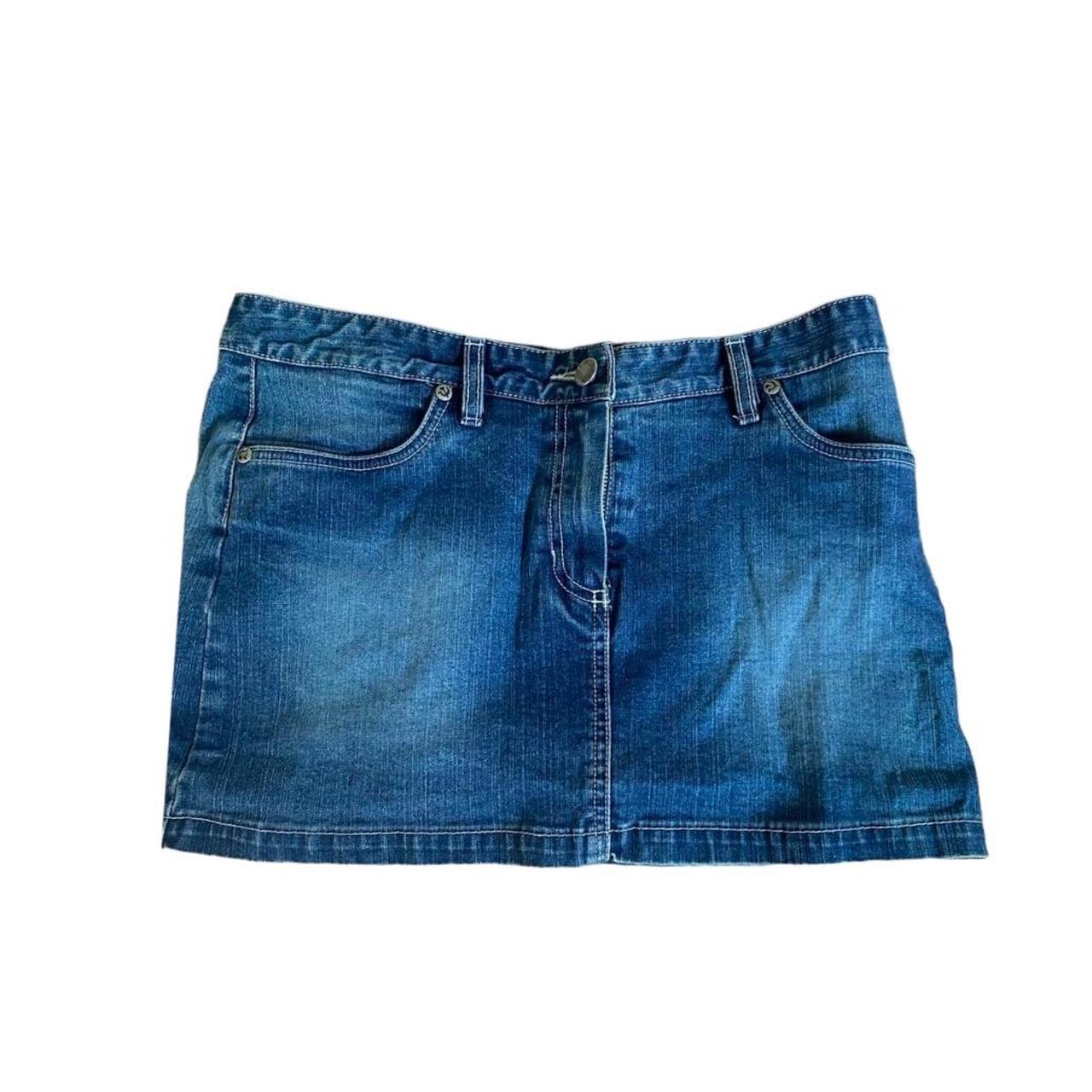 perfect y2k low rise denim mini skirt 2000s decjuba... Depop