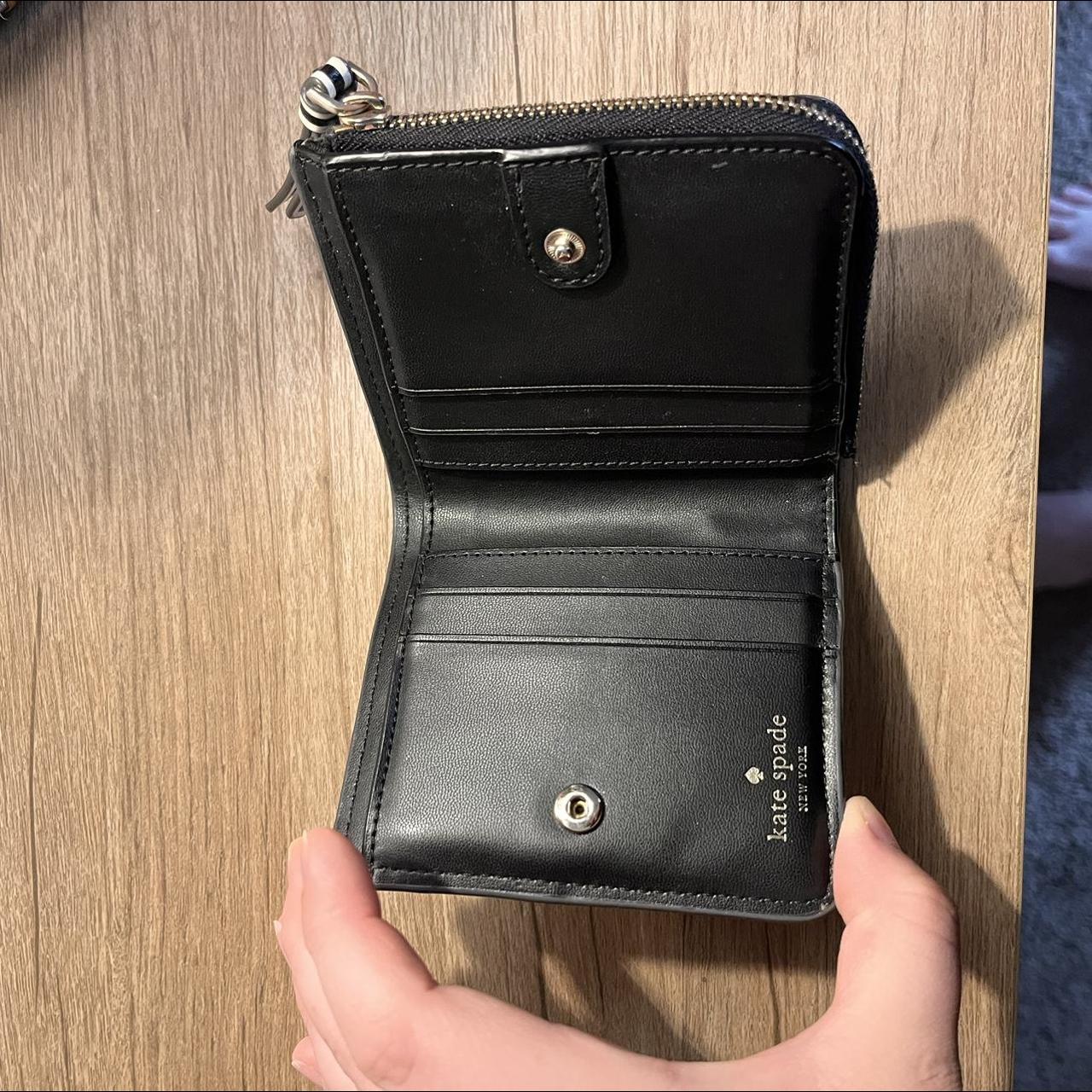 Kate Spade New York Women's Black and White Walletpurses Depop