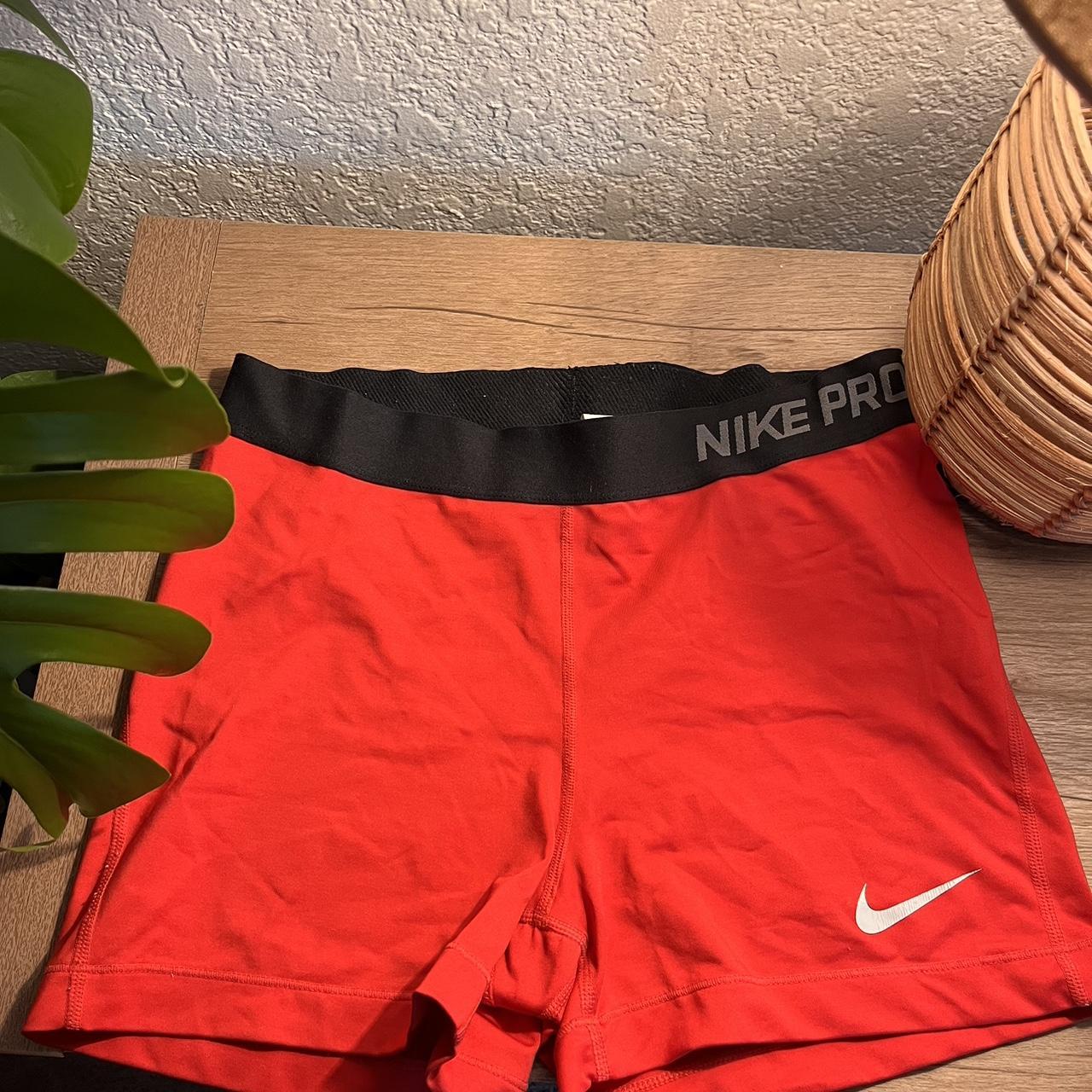 womens nike red shorts