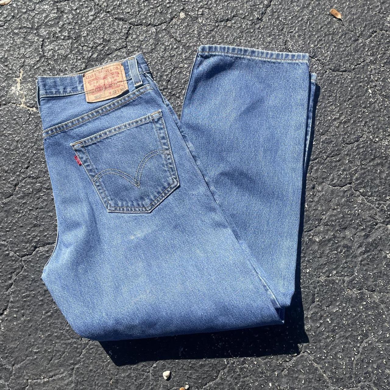 Vintage Essential Levi’s 550 Blue Relaxed Blue... - Depop