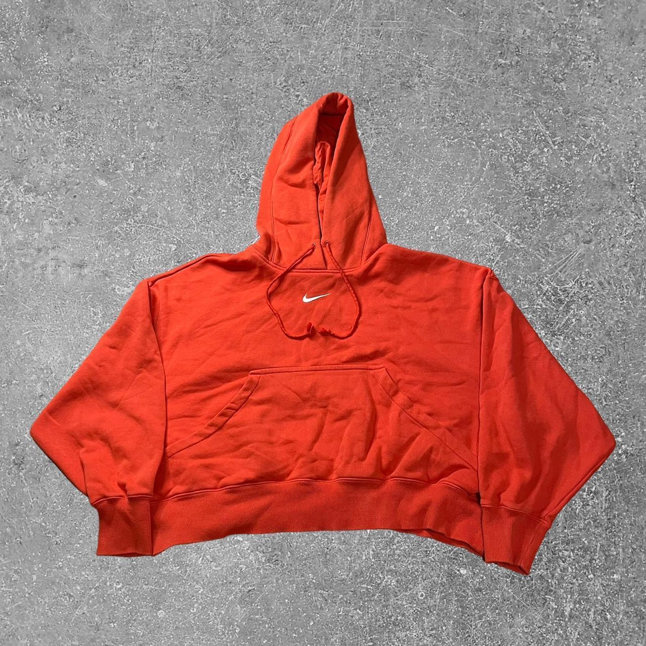 Women s Nike center swoosh Cropped Hoodie Size Depop