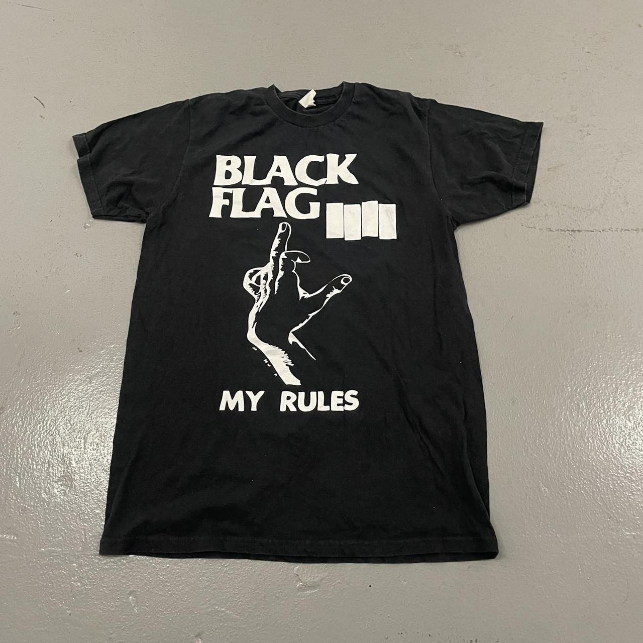 Vintage Y2K Black Flag Punk Band Tee Size Large... Depop