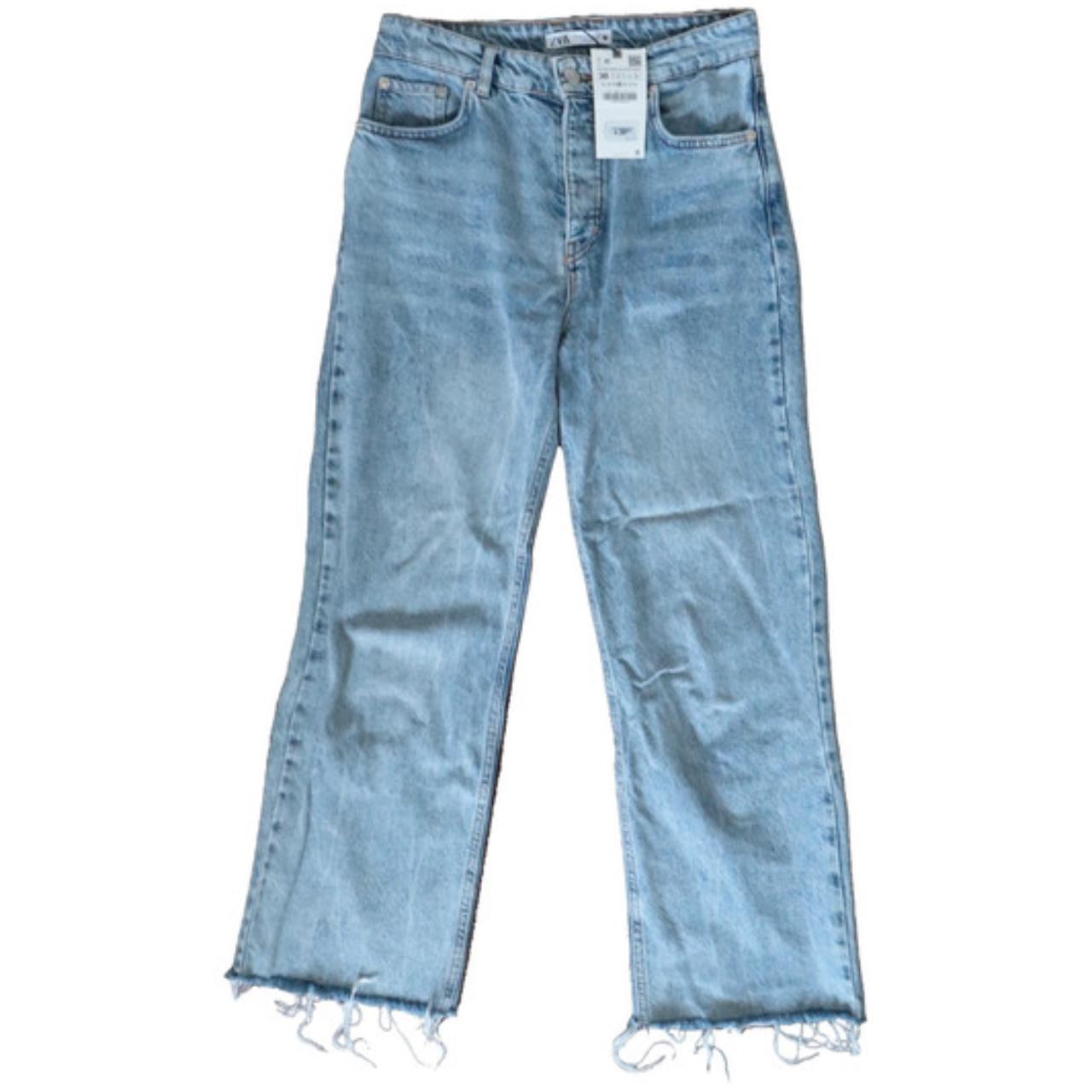  Zara bleached mom jeans Straight cut, midrise Depop