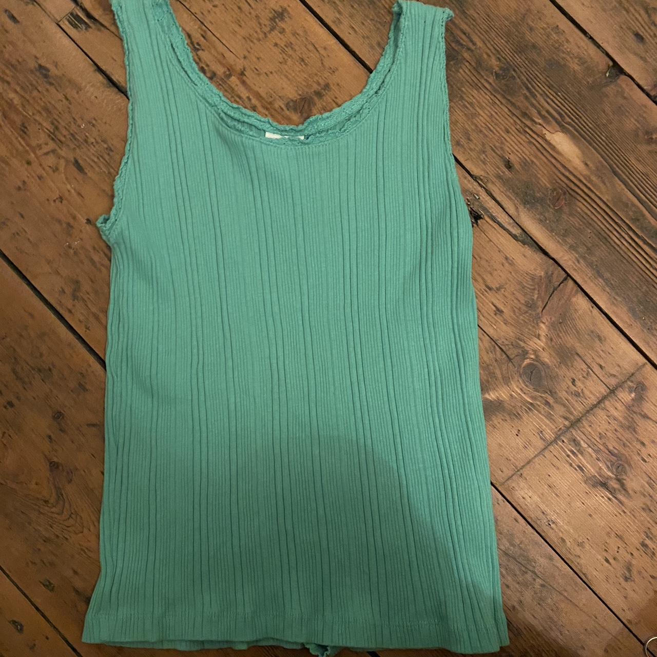Zara Women's Green Vest Depop