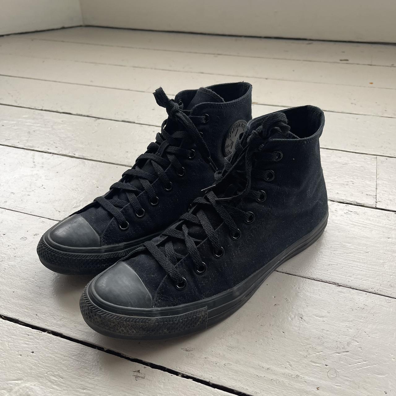 Converse Men's Black Trainers | Depop