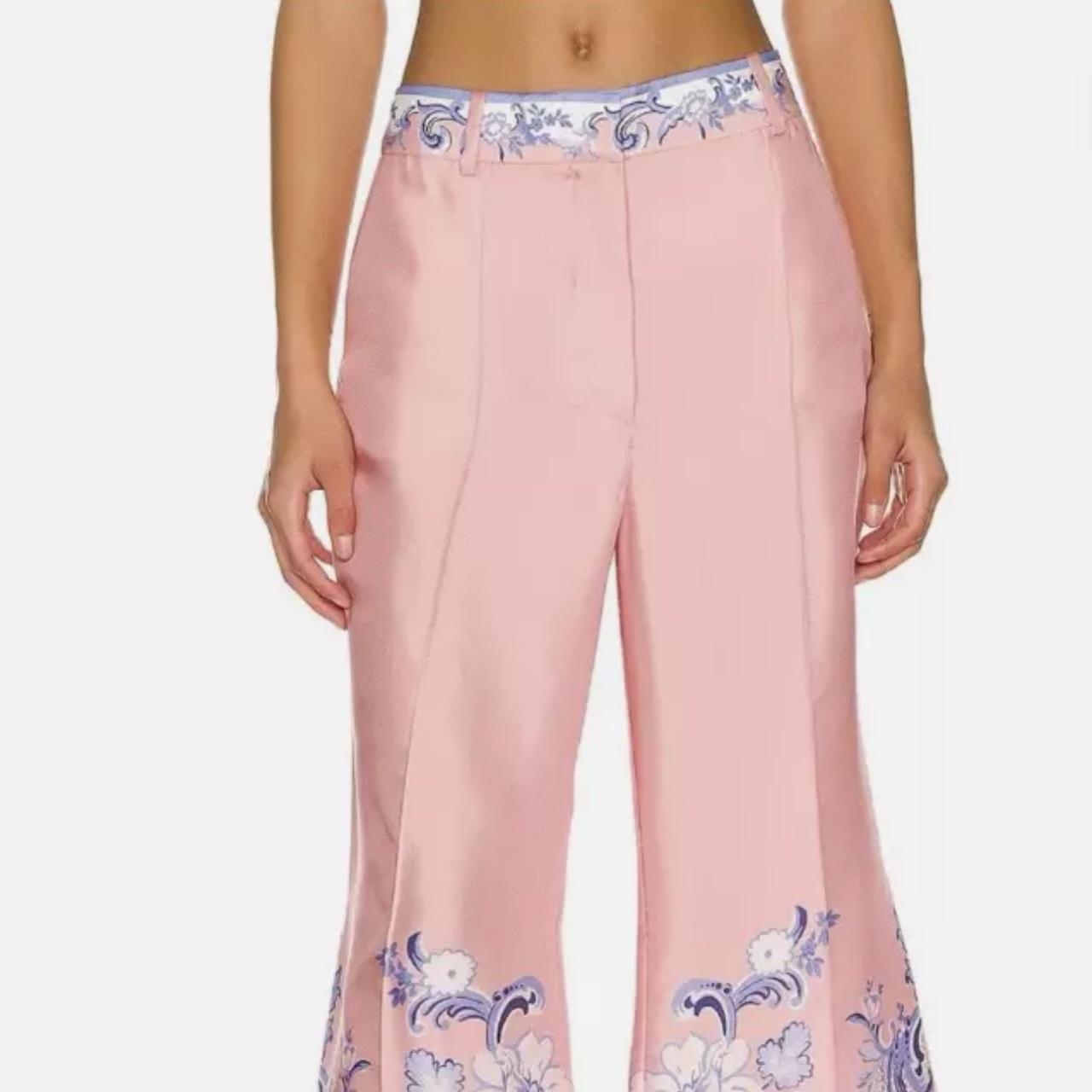 Zimmermann Postcard Kick Flare Pants in Swirl Floral | Depop