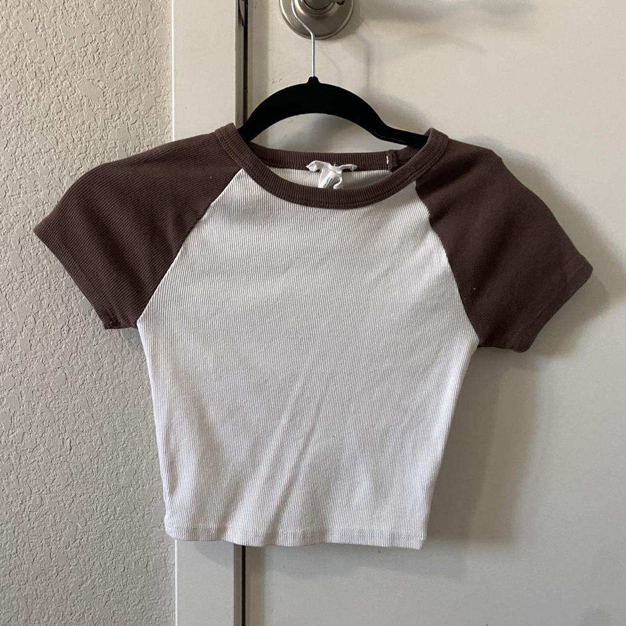 Tillys Women's White and Brown T-shirt