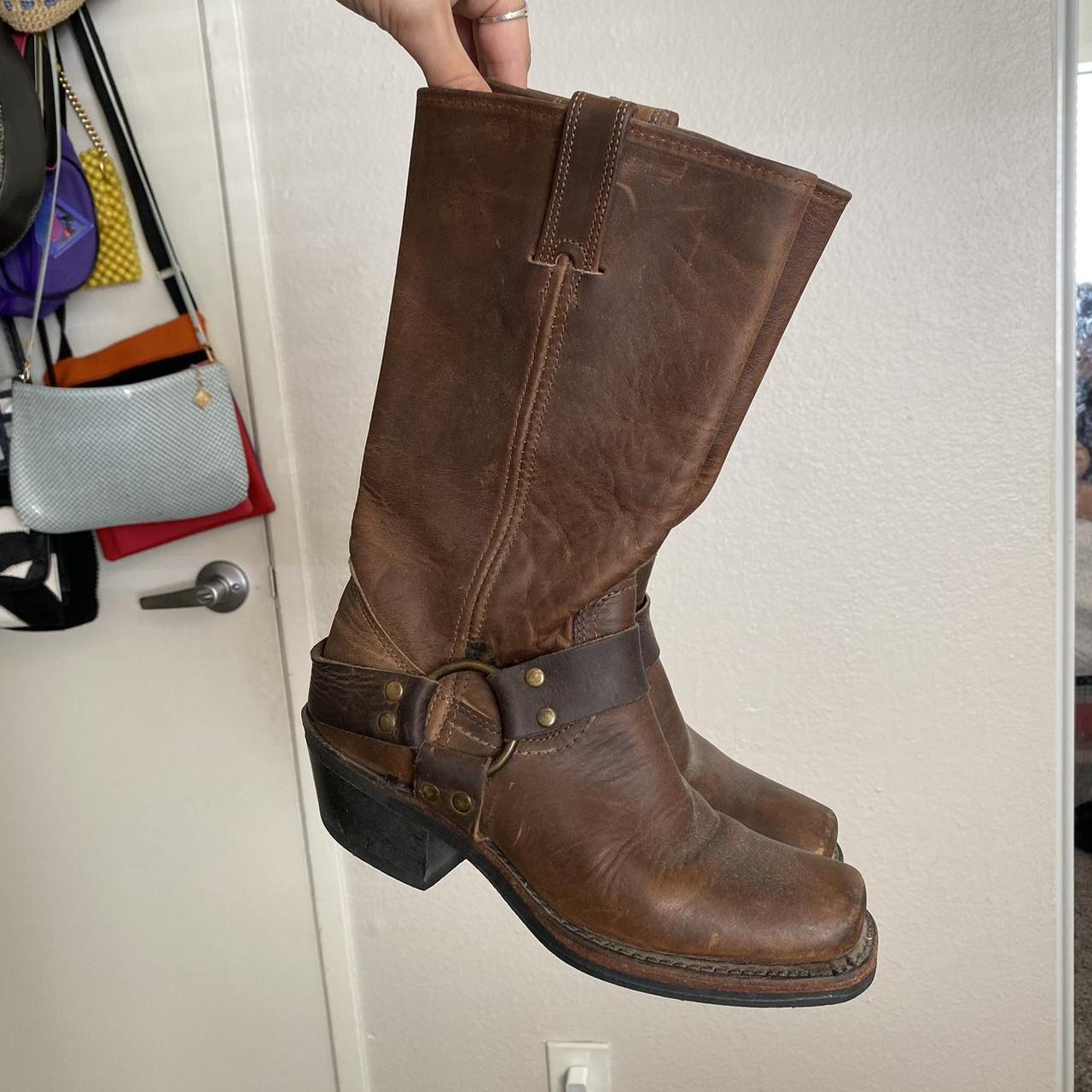 frye brown ankle boots