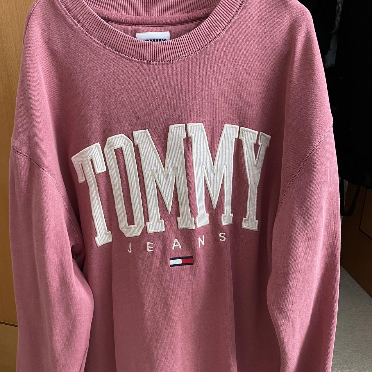 Pink tommy hilfiger outlet jumper mens