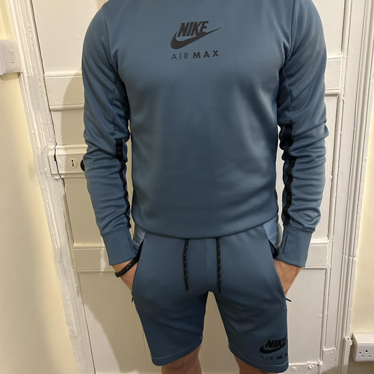 Nike air max blue tracksuit best sale