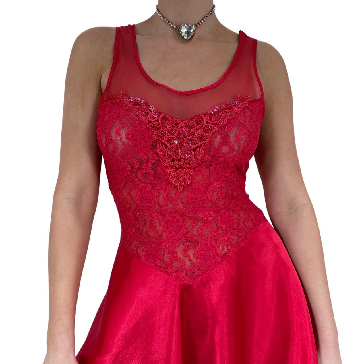 6384 23JA 90s Vintage Red Scoop Neck Sequin Depop 6384-23ja-90s-vintage-red-scoop-neck-sequin-depop