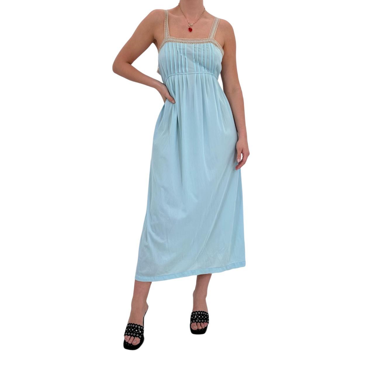 [#6171] [#23AP] 90s Rare Vintage Baby Blue Maxi... - Depop