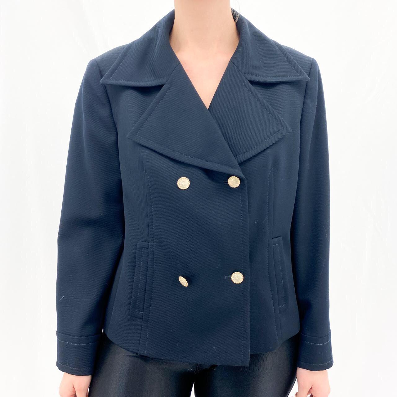 Escada Women's Navy Coat Depop