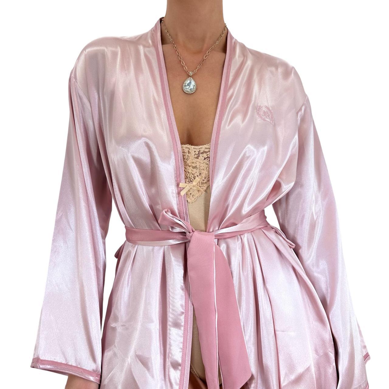 [#9967] [#23MY] Y2k Vintage Baby Pink Satin... - Depop