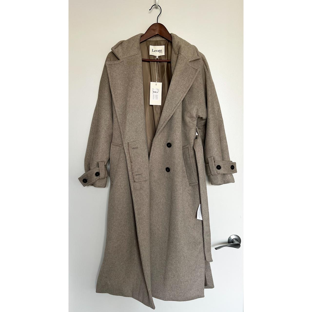 Levete Room LR-OWA Wool Coat in Beige, Size XS, NWT.... - Depop