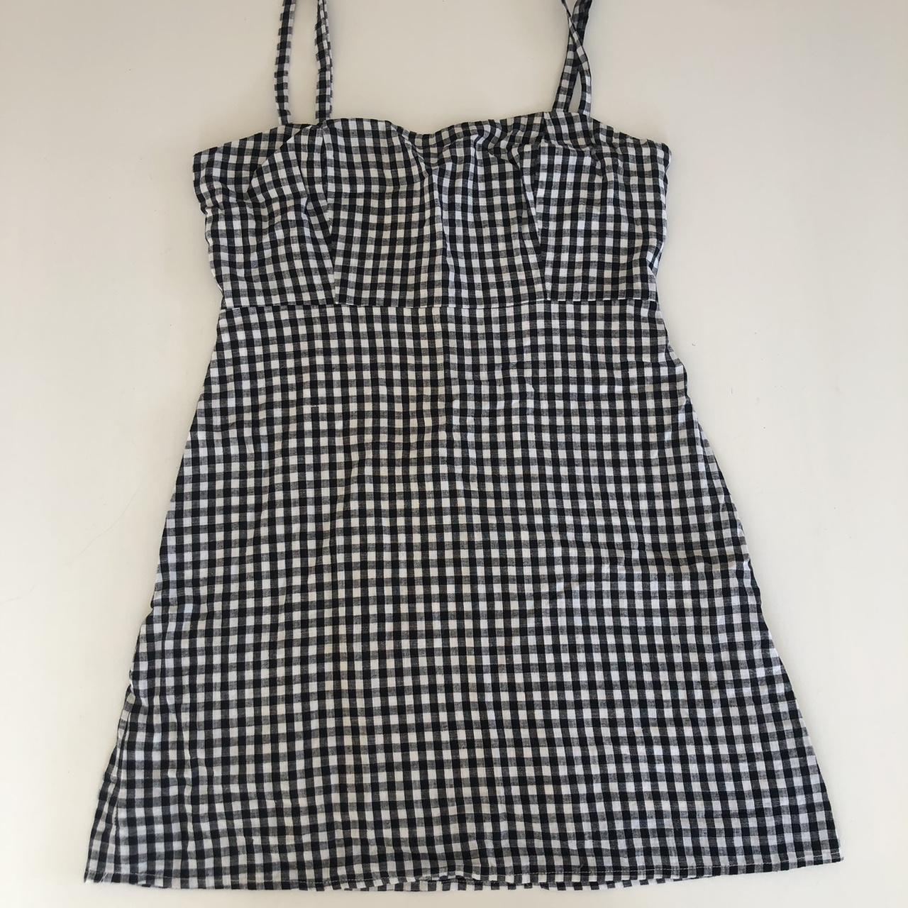 Cute black&white Strappy gingham mini dress, no... - Depop