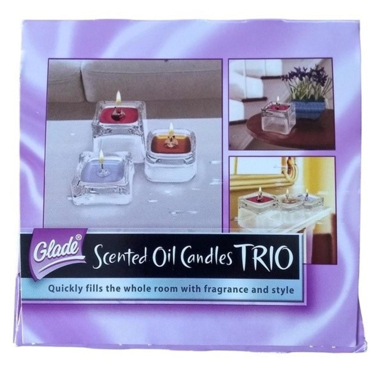 NEW deals DISCONTINUED Glade Oil Candle Trio Glass Holders Spiced Rose Dewberry Orchid