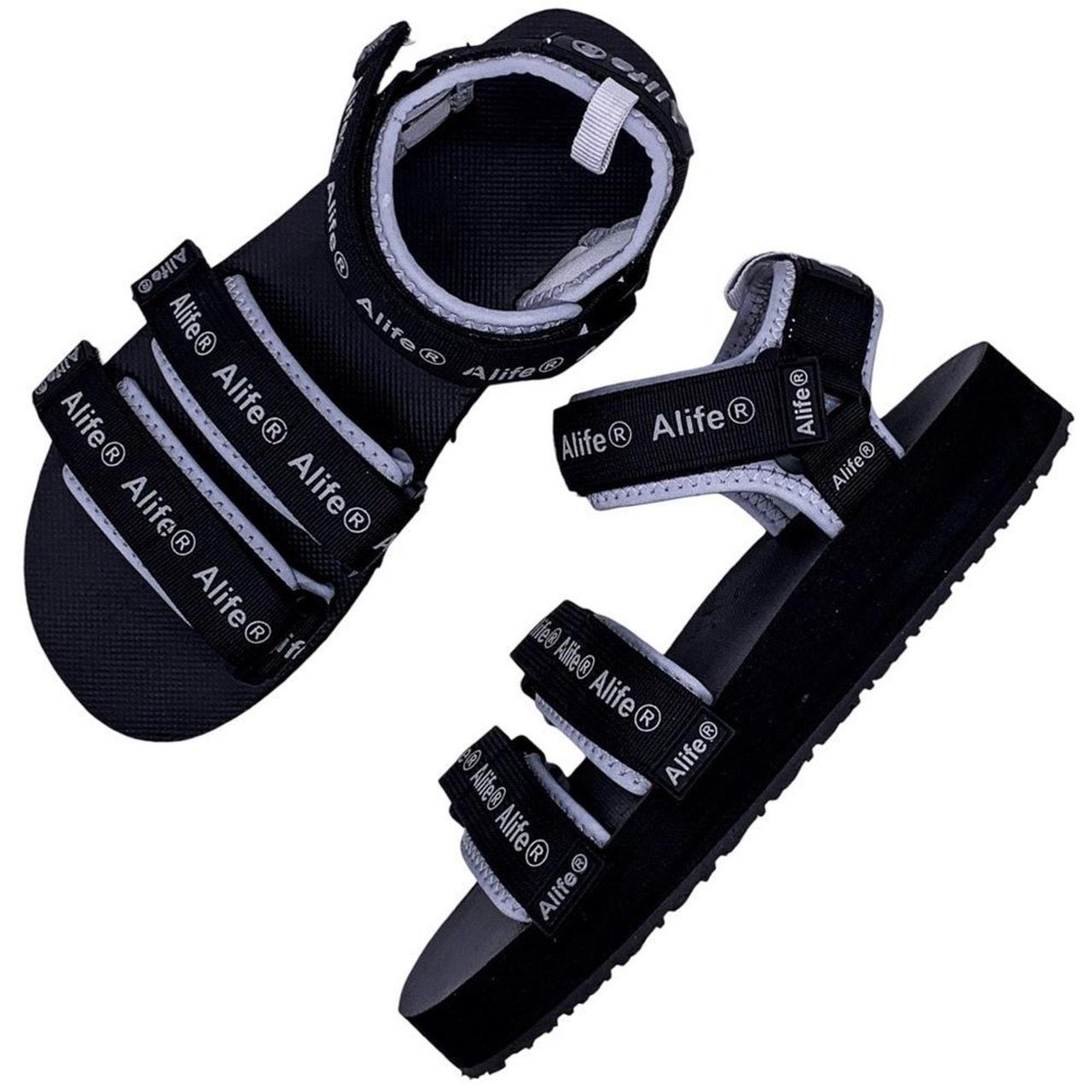 Alife Men's Sandals Black/Grey US – Alife Reflective Logo