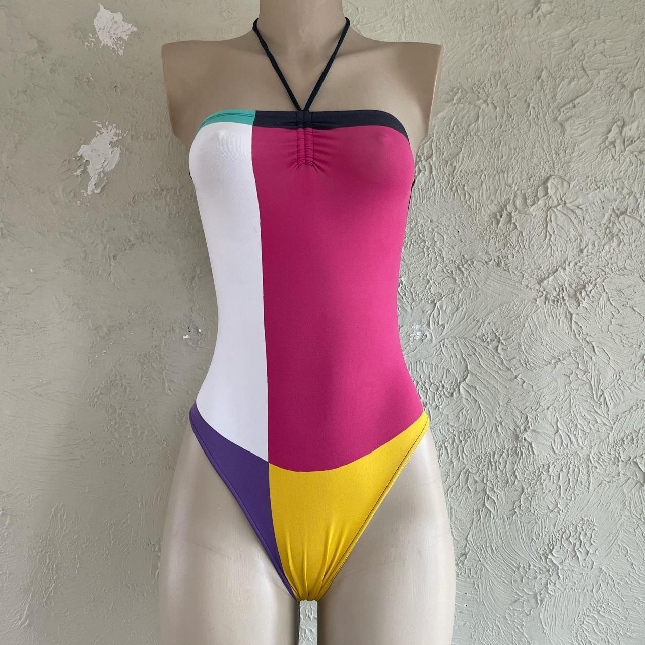 ERES one piece swim suit high waist sleeveless... - Depop