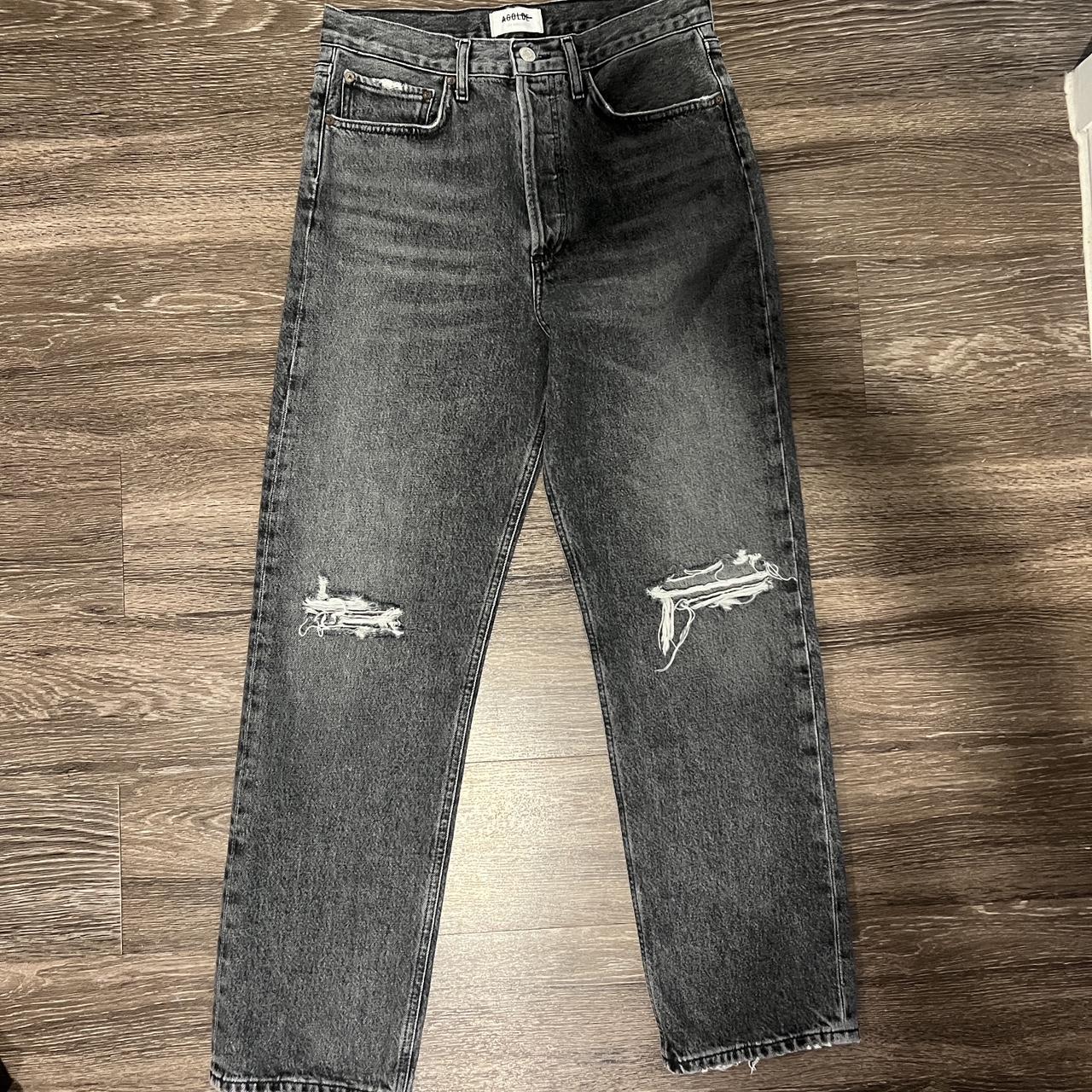 AGOLDE 90 s Mid Rise Loose Jean Color Outline Depop