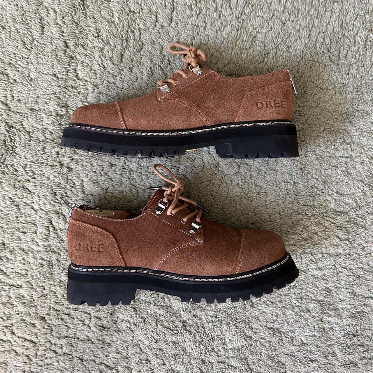 Oree NYC Grant infantry derby shoe Outer is a brown... - Depop
