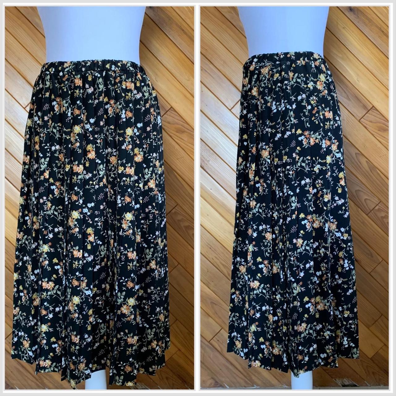 Floral midi clearance skirt 80s