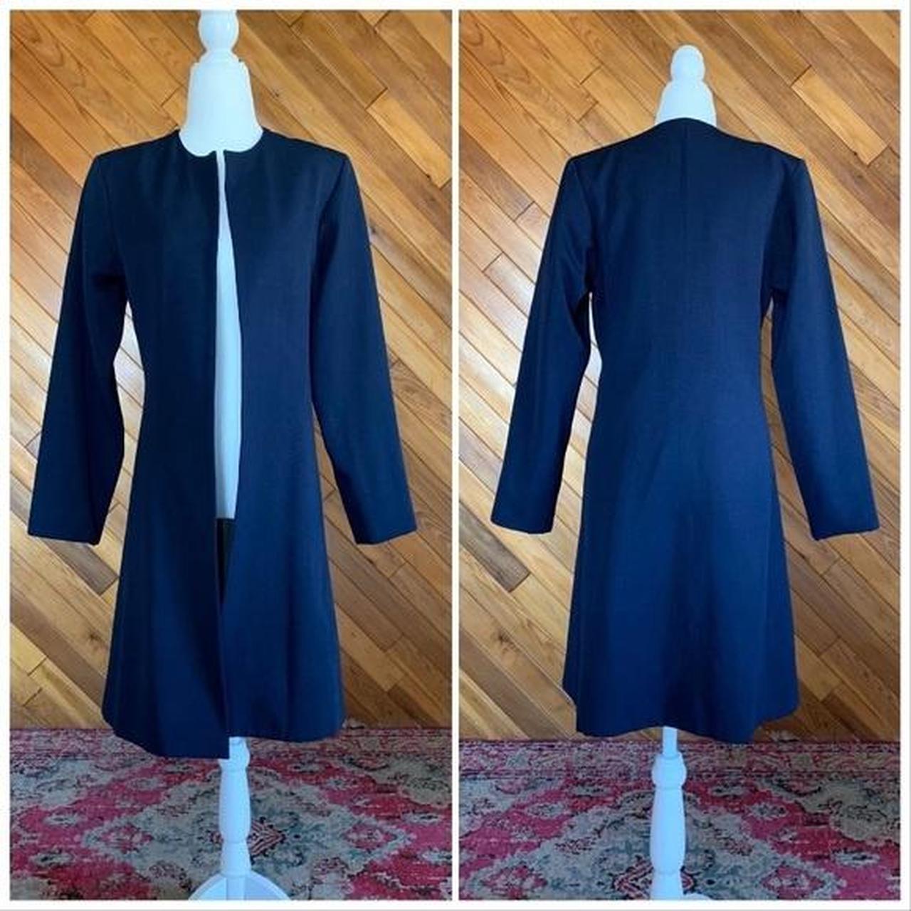 コート SAINT LAURENT Navy Blue Wool Oversize Coat SAINT LAURENT Belted Wool-Blend Jersey Coat in Navy | endource