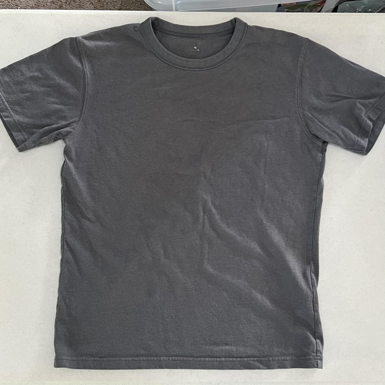 Uniqlo Oversize heavy cotton Tee Grey size Medium - Depop