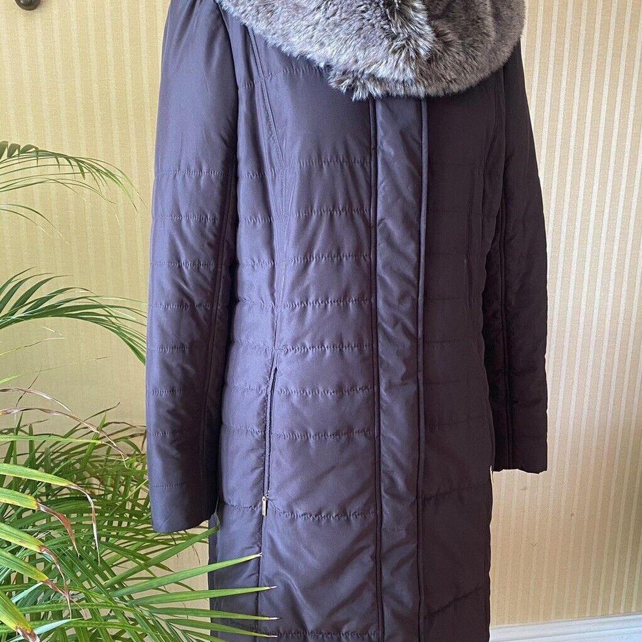 John Lewis Longline Padded Coat with Faux Fur... Depop