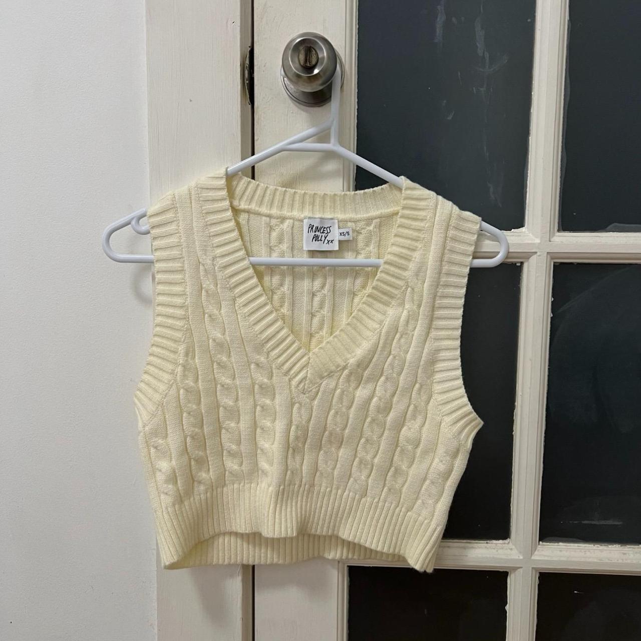 Knit Sweater Vest Princess Polly Cropped Sweater PRINCESS POLLY