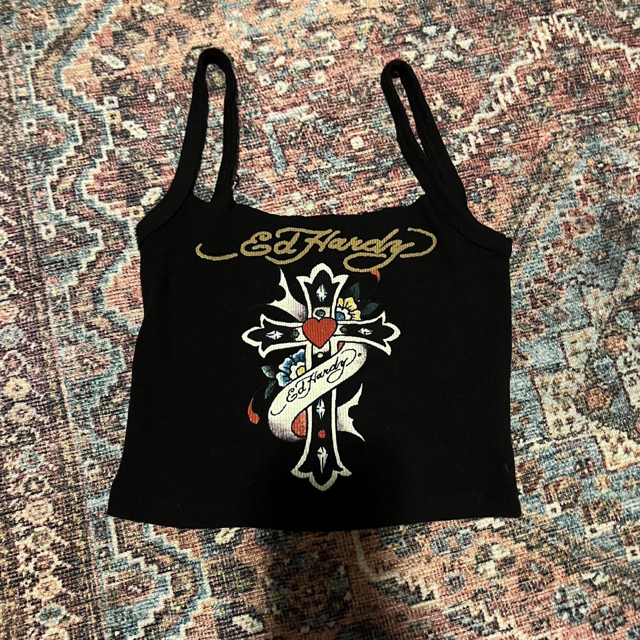 super cute ed hardy tank top i think it’s originally... Depop