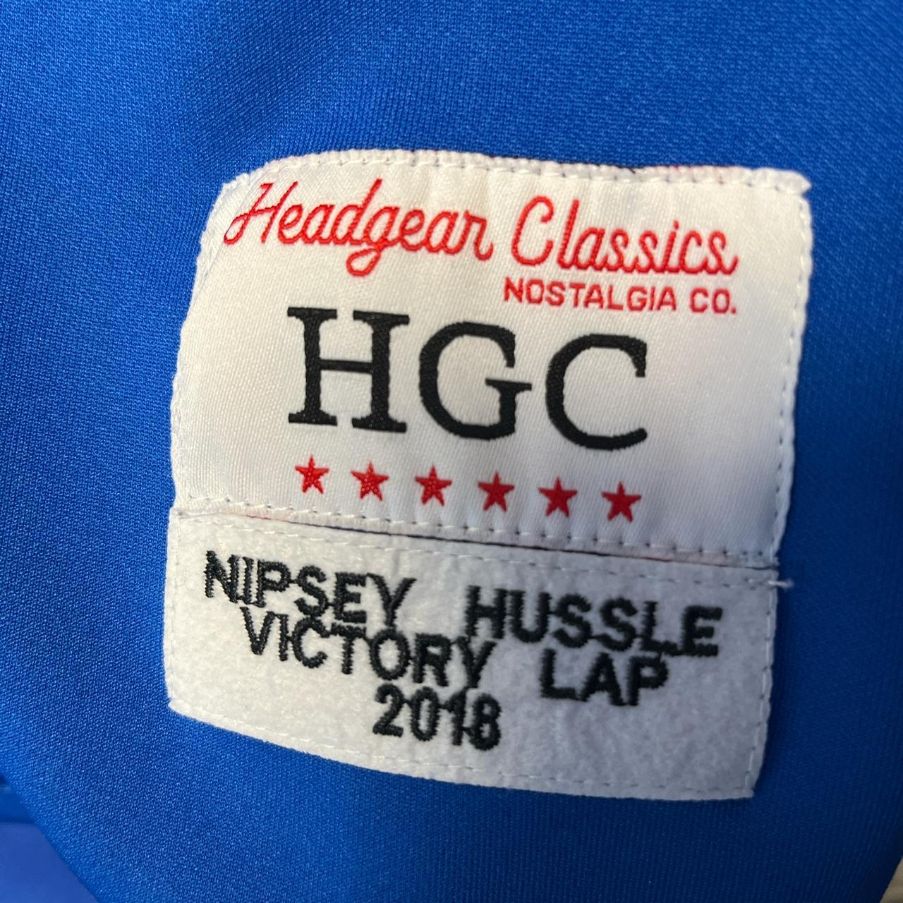 HEADGEAR CLASSICS NIPSEY HUSSLE VICTORY LAP BASEBALL JERSEY-WHITE