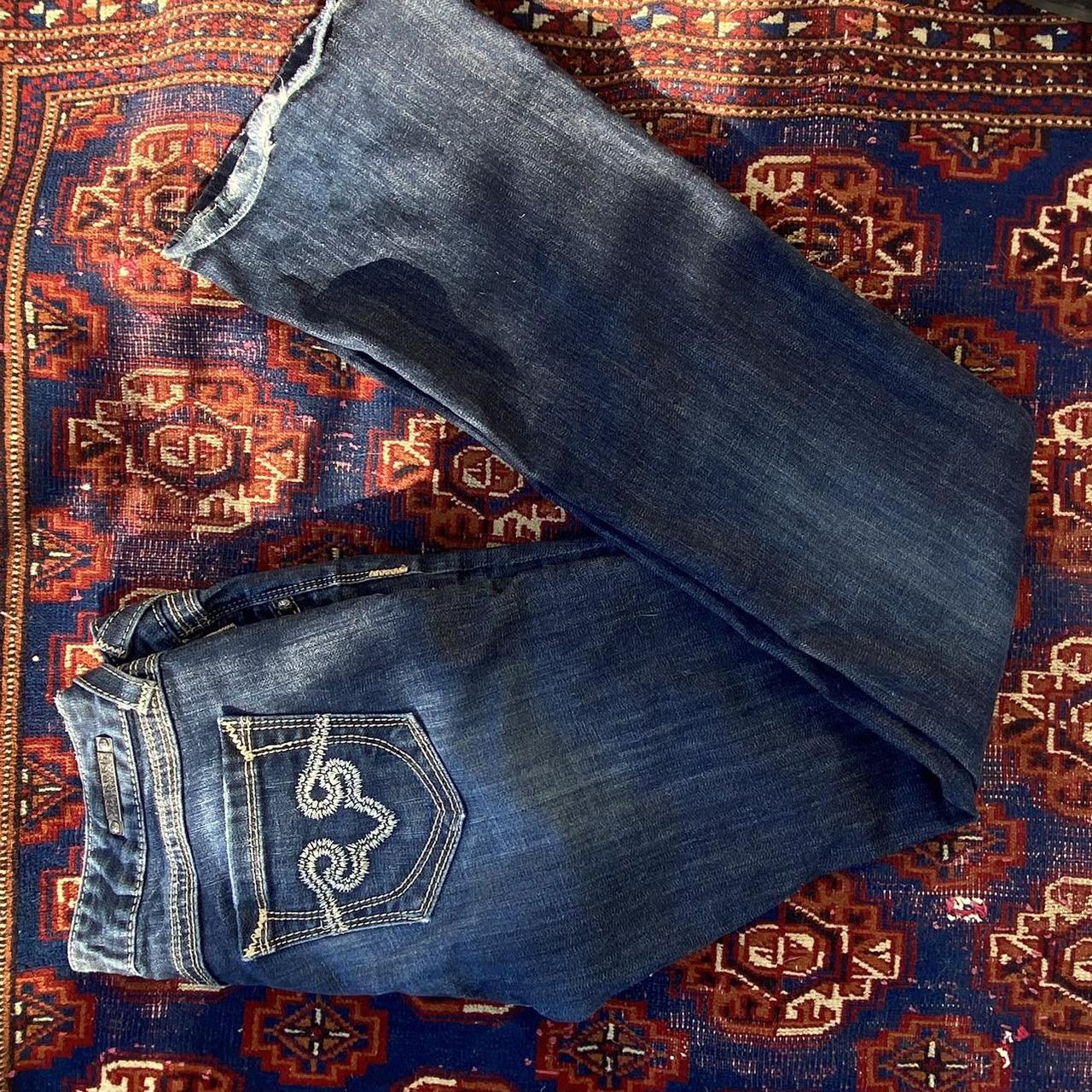 (Unisex?) Low rise dark wash bootcut ReRock jeans