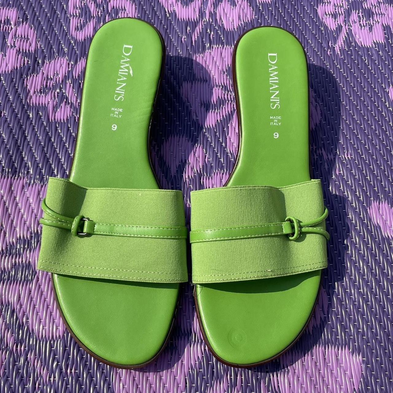 Urban Outfitters Women's Green Sandals | Depop