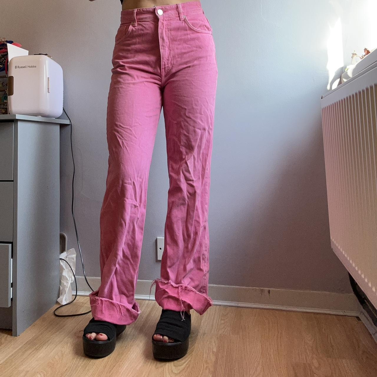 Pink Zara denim jeans. Really comfy and flattering... Depop