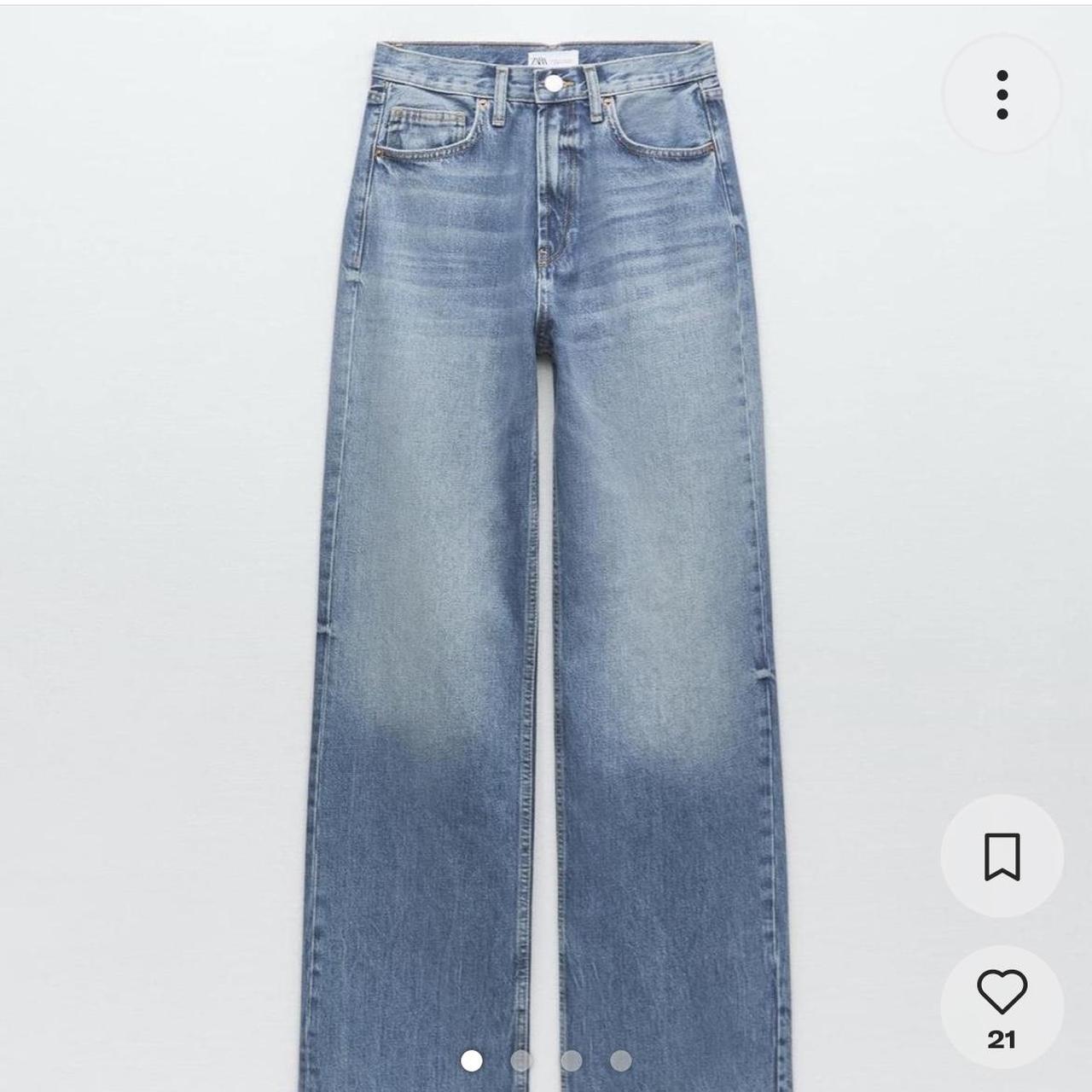 Zara purple wide leg jeans! Price negotiable! Size 0 - Depop