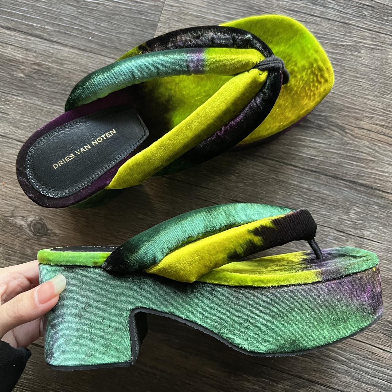 🖤 Dries Van Noten platform sandals Very rich moss-y | Depop