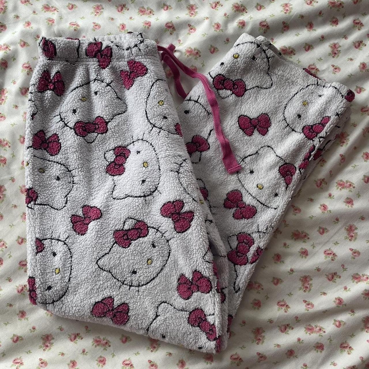 Hello kitty pajama bottoms! Size small but fits like... Depop