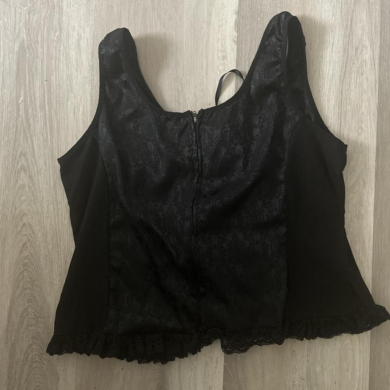 lace up corset style (not actually a corset) top... - Depop