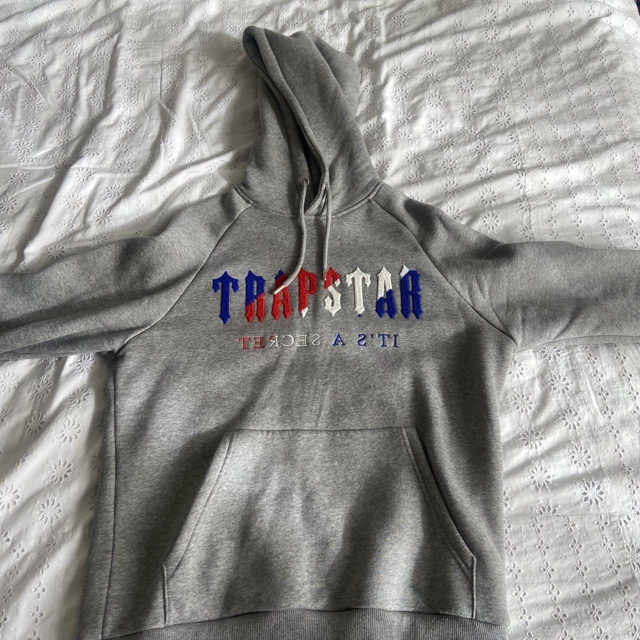 Trapstar Men's Grey Hoodie Depop